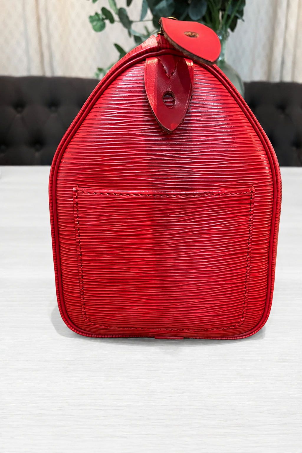 Louis Vuitton Red Epi Speedy 25