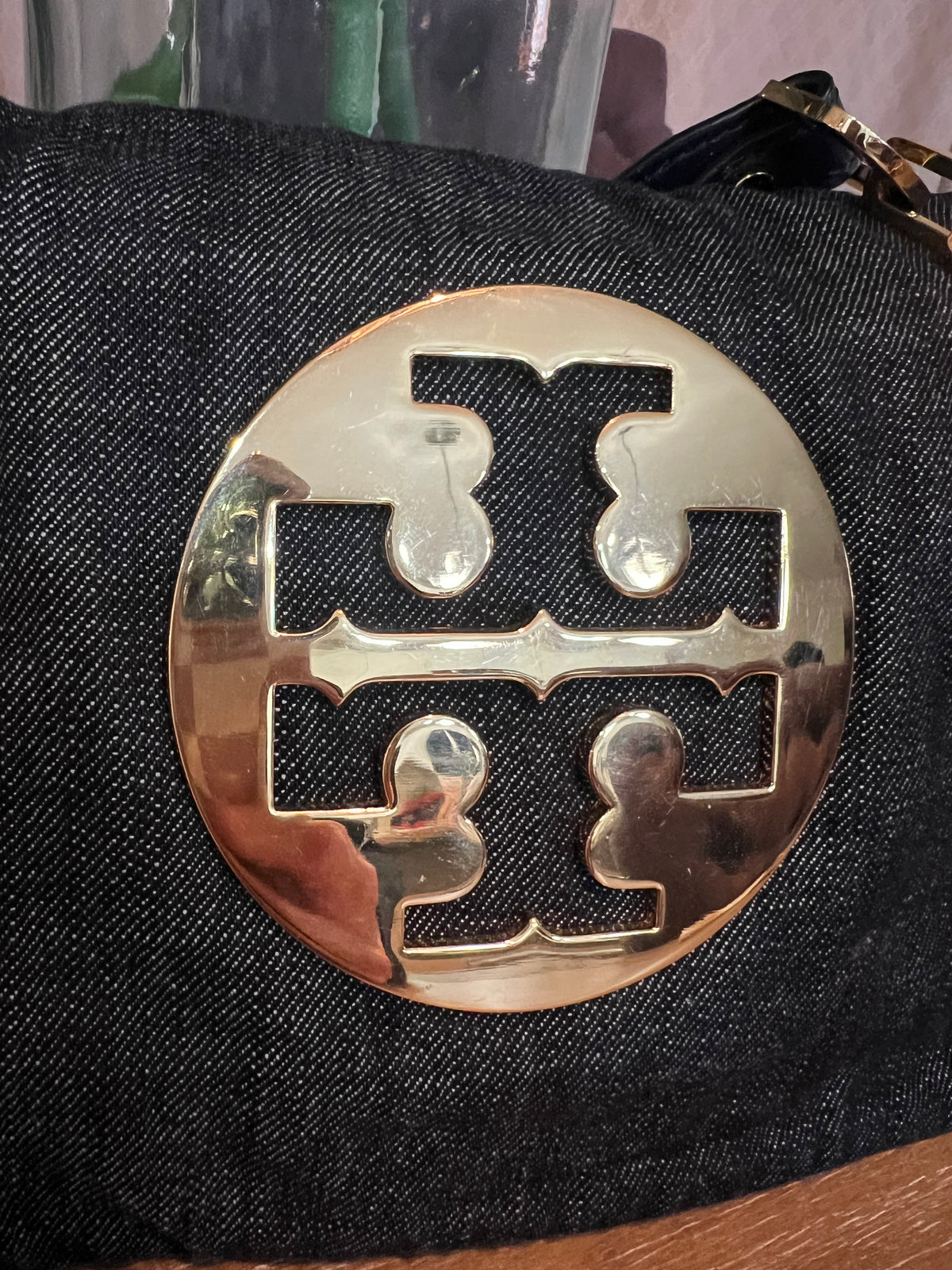 Tory Burch Vintage Denim Amanda Shoulder Bag