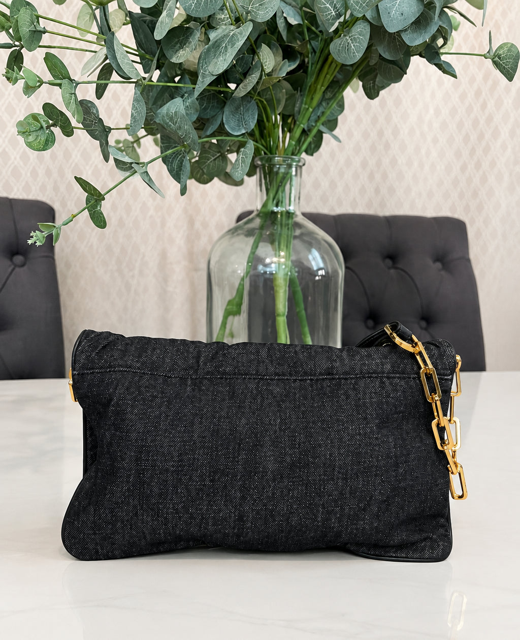 Tory Burch Vintage Denim Amanda Shoulder Bag