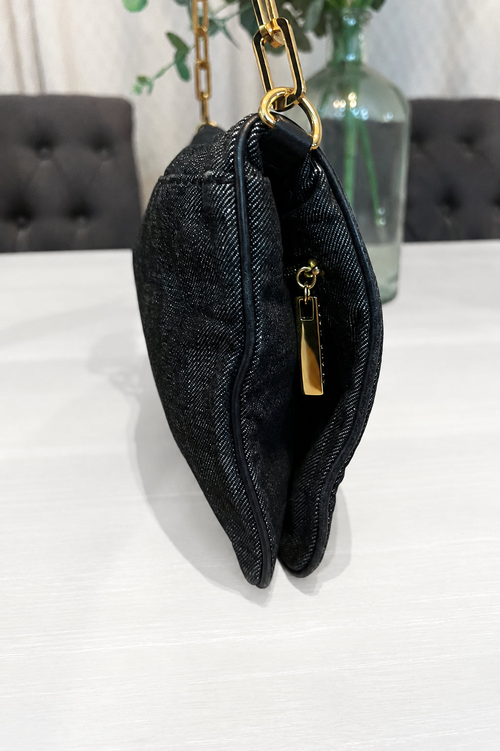 Tory Burch Vintage Denim Amanda Shoulder Bag
