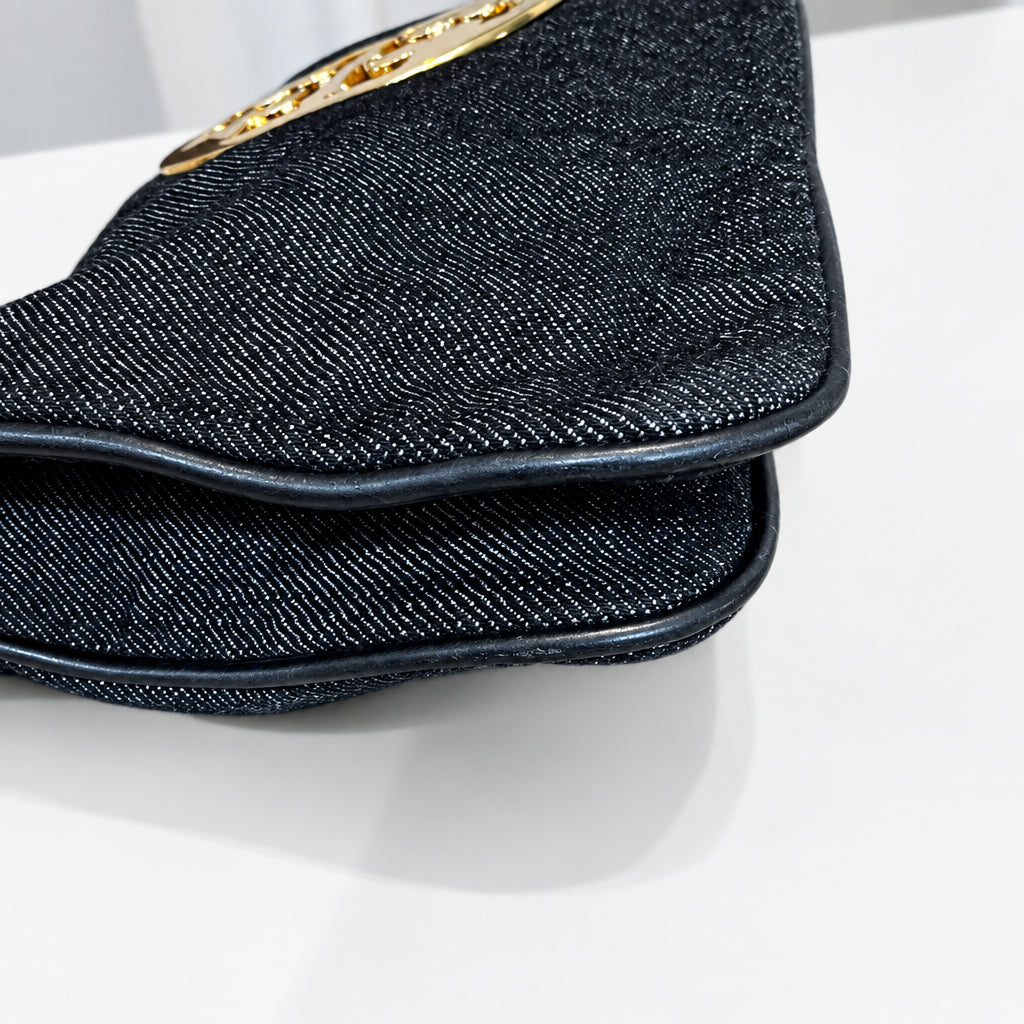 Tory Burch Vintage Denim Amanda Shoulder Bag