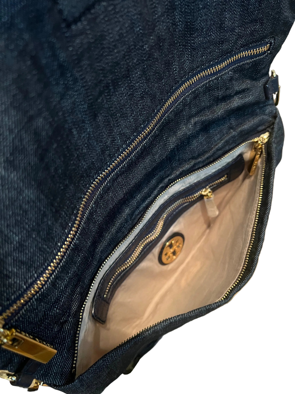 Tory Burch Vintage Denim Amanda Shoulder Bag