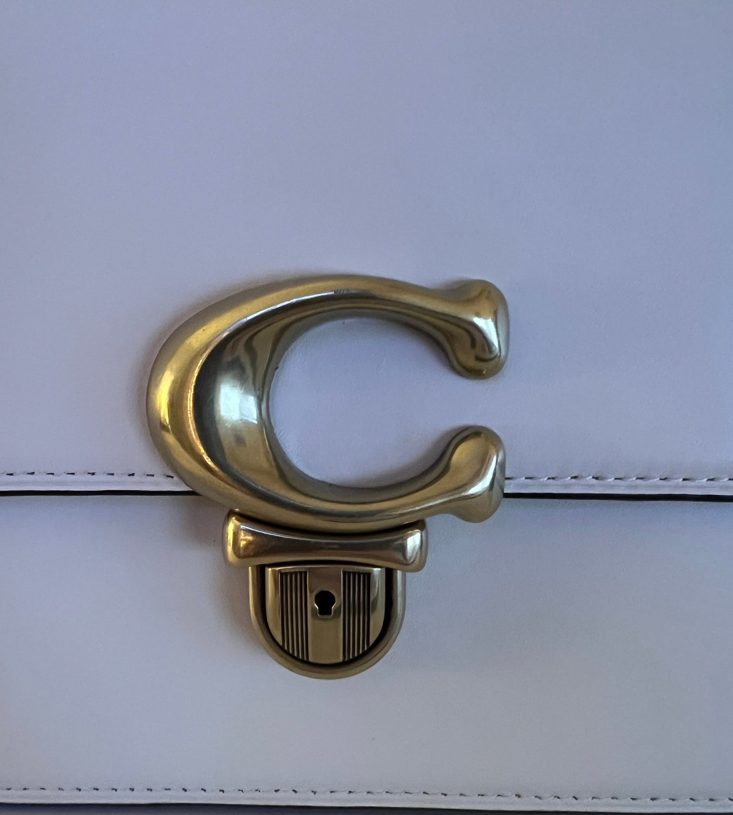 Coach Glovetanned Cream Leather  Bag