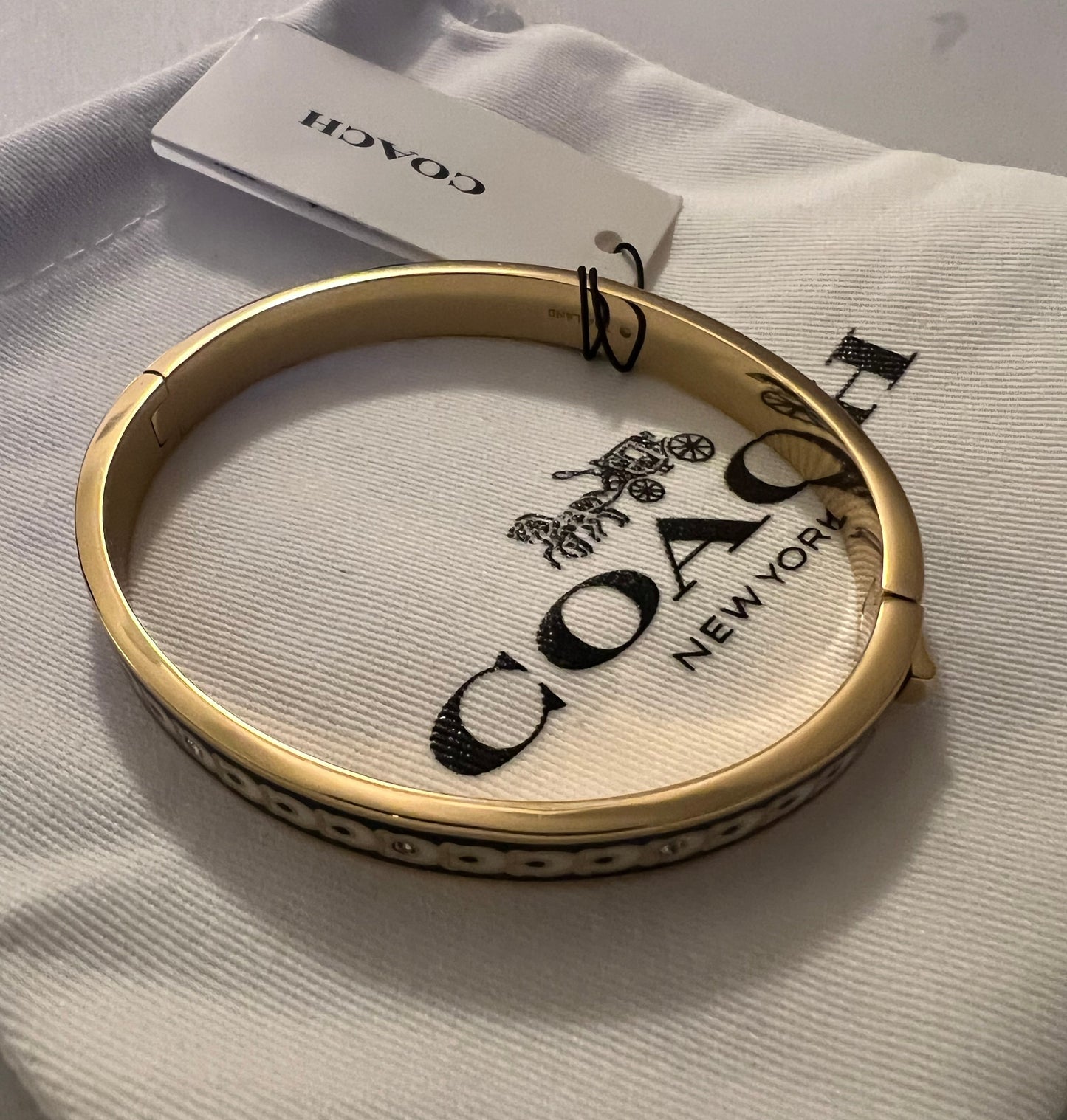 Coach White C Bangle