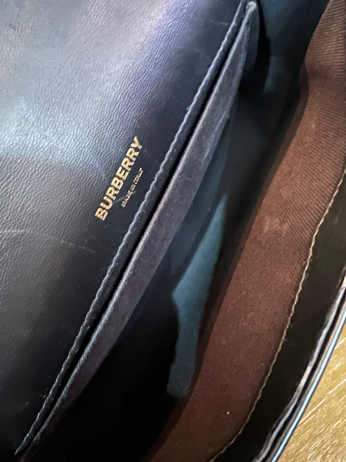 Burberry Lola Shoulder Bag Check Canvas with Leather and Suede