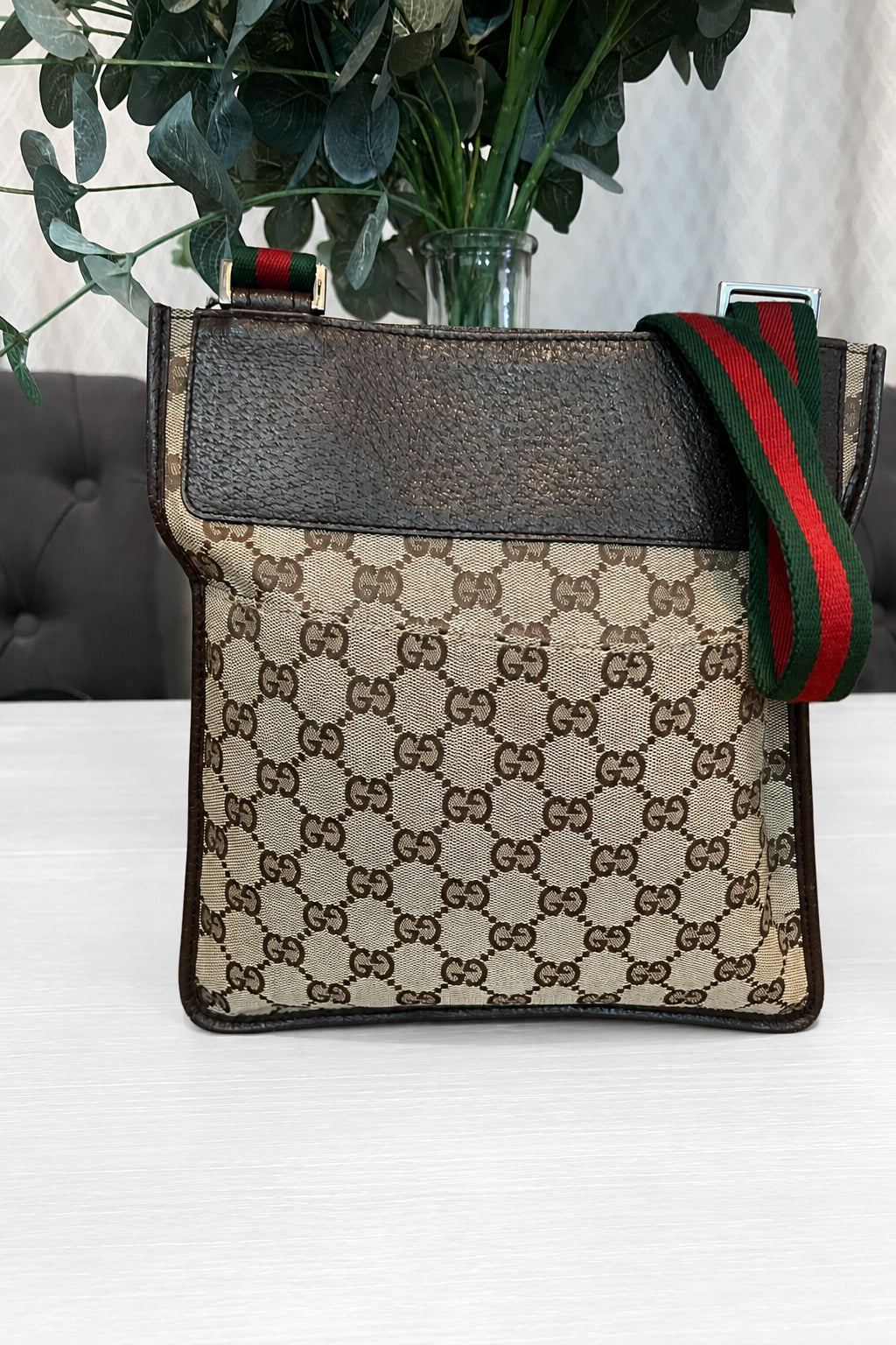 Gucci Sherry Line GG Canvas & Leather Messenger