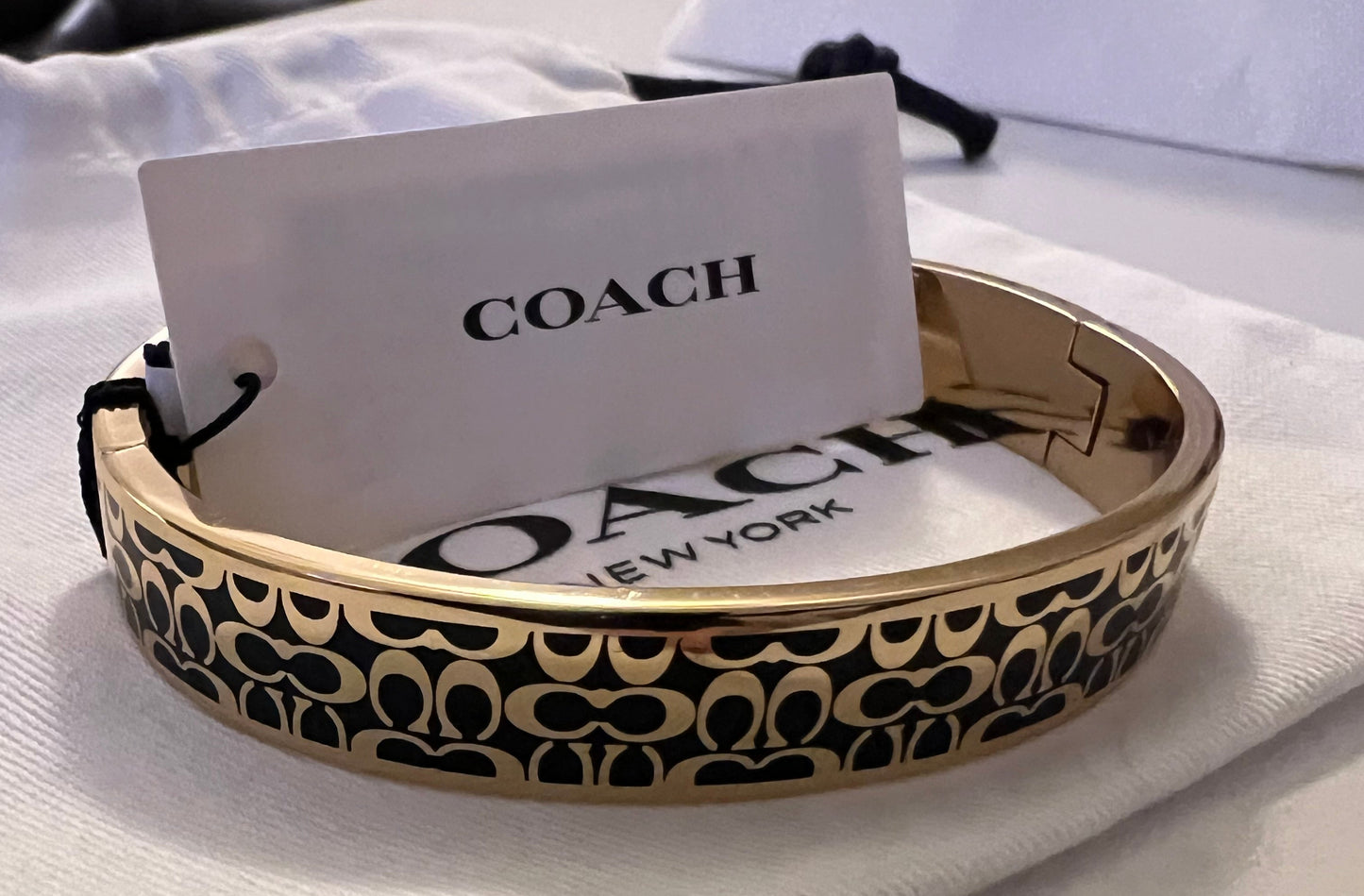 Coach Black C Bangle