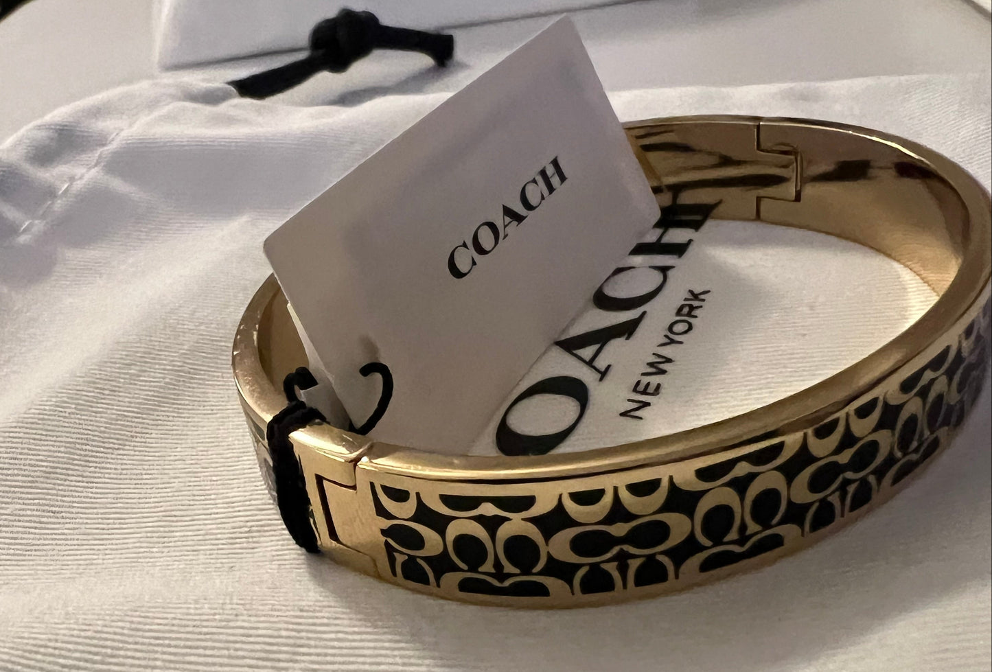 Coach Black C Bangle