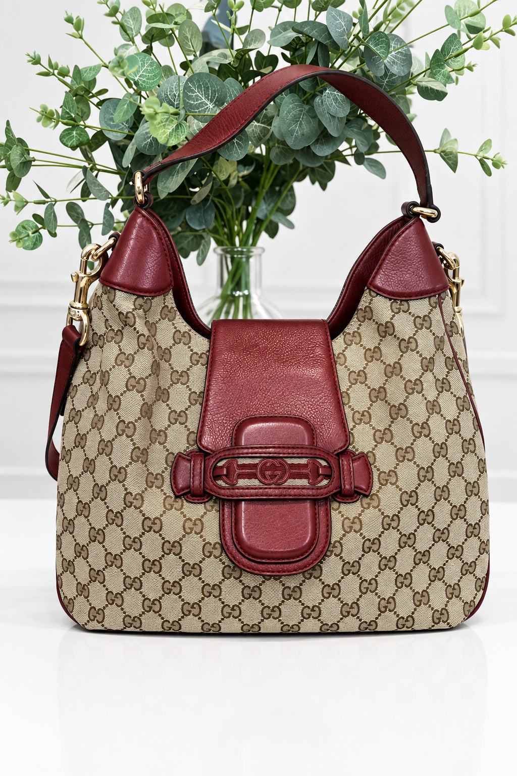 Gucci Monogram GG Canvas Dressage Burgundy