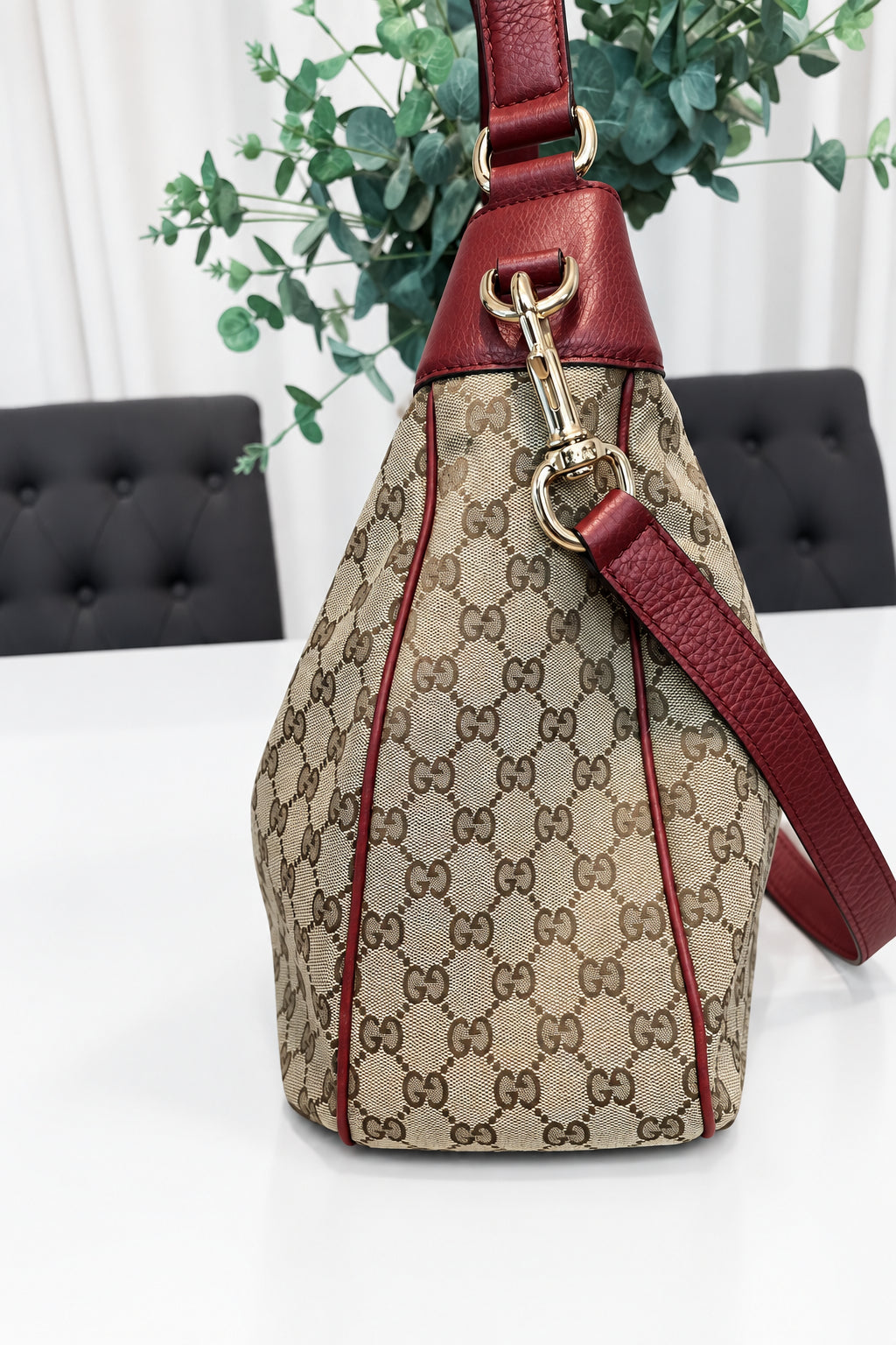 Gucci Monogram GG Canvas Dressage Burgundy