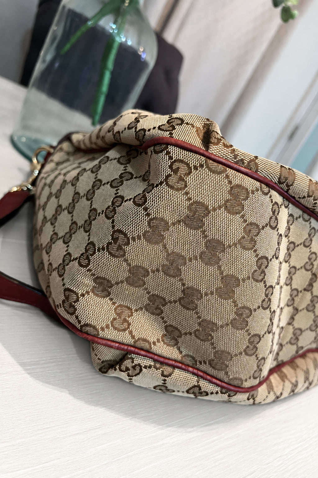 Gucci Monogram GG Canvas Dressage Burgundy