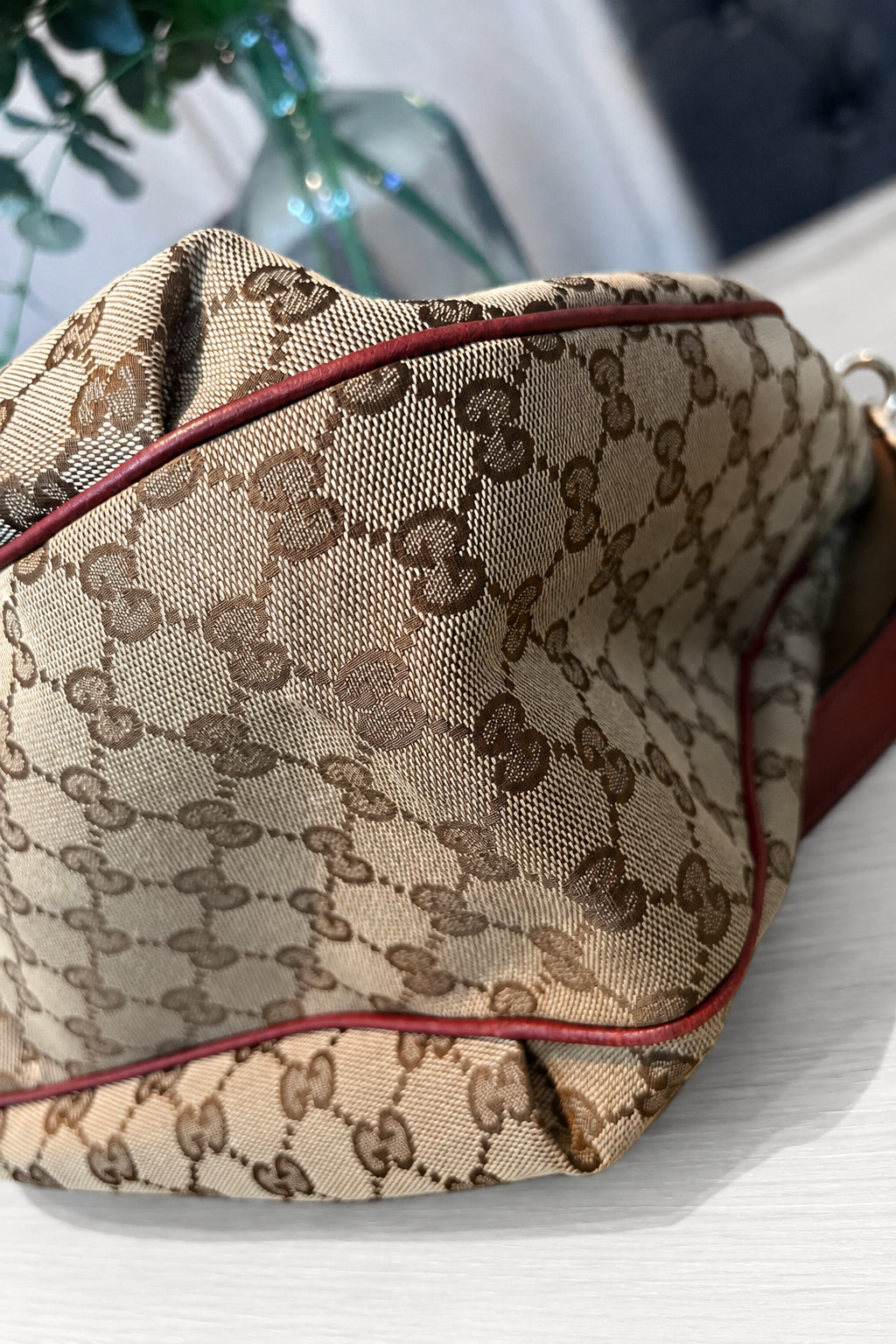 Gucci Monogram GG Canvas Dressage Burgundy