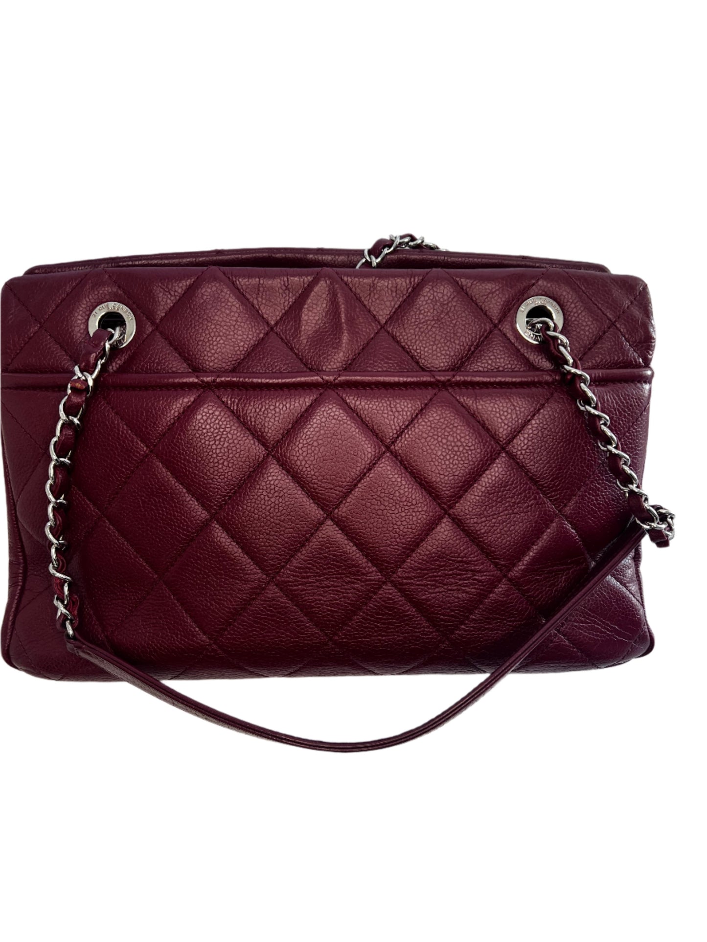 Chanel Quilted Caviar Burgundy Timeless Tote