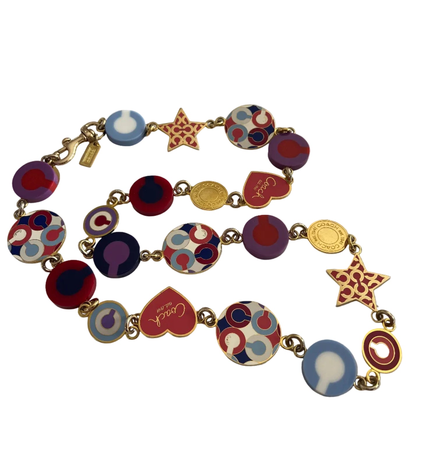 Coach Vintage Colored Charms Chain