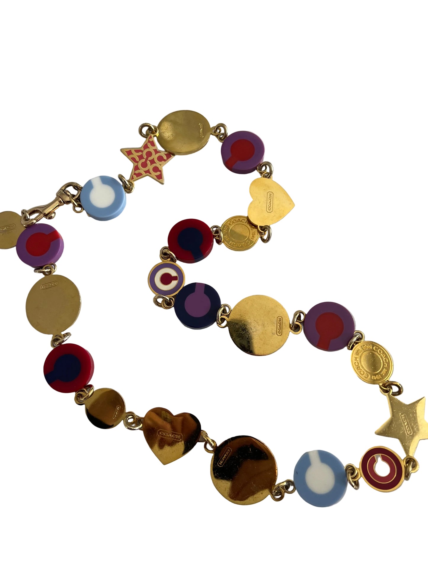 Coach Vintage Colored Charms Chain