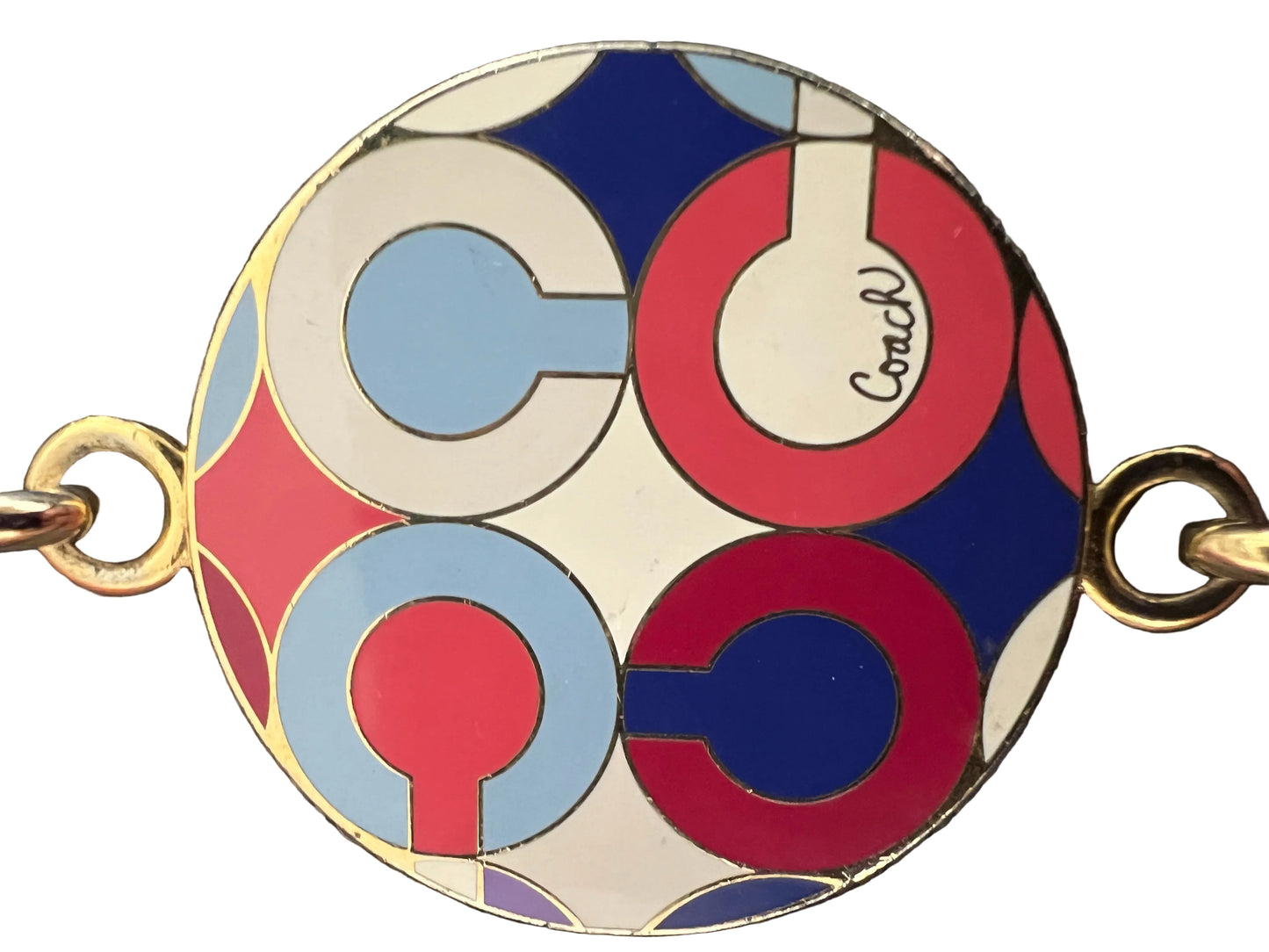 Coach Vintage Colored Charms Chain