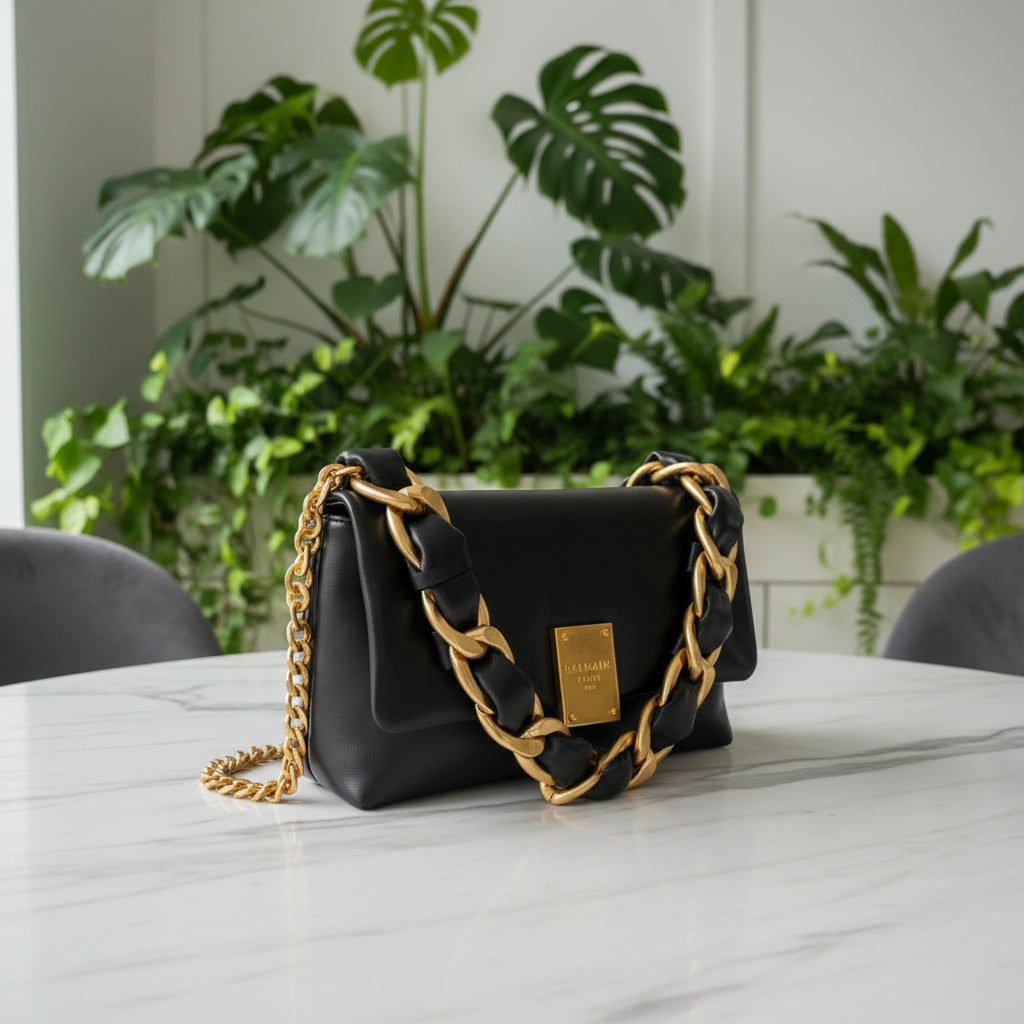 Balmain 1945 Padded Lambskin Shoulder