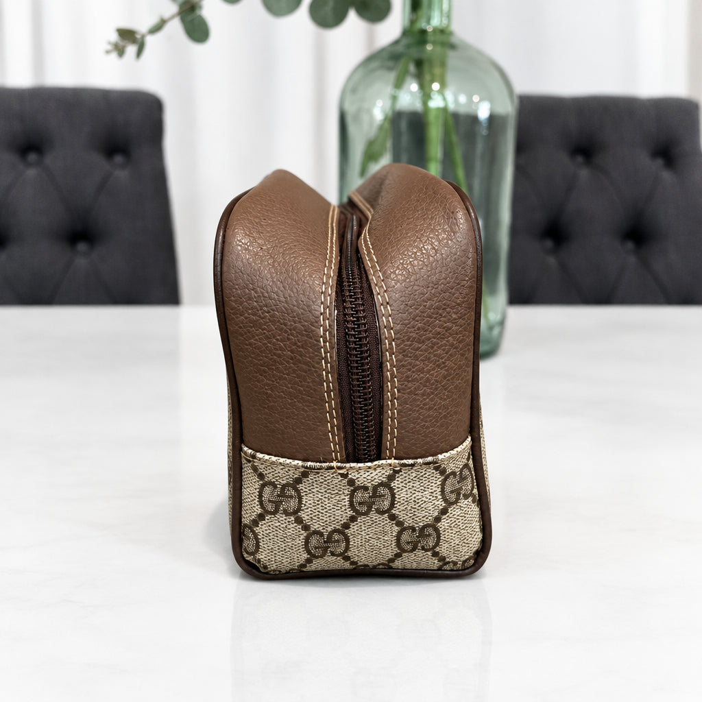Gucci Monogram Coated Canvas Toiletry Pouch