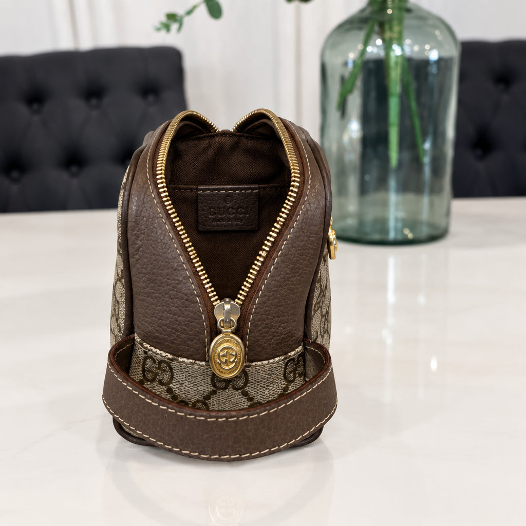 Gucci Monogram Coated Canvas Toiletry Pouch