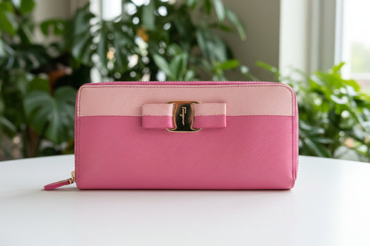 Ferragamo Leather Bow Wallet