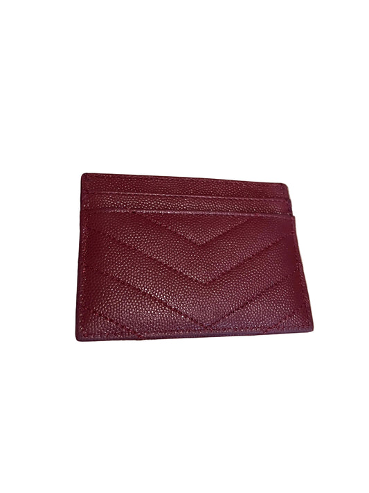 YSL Burgundy Card Holder