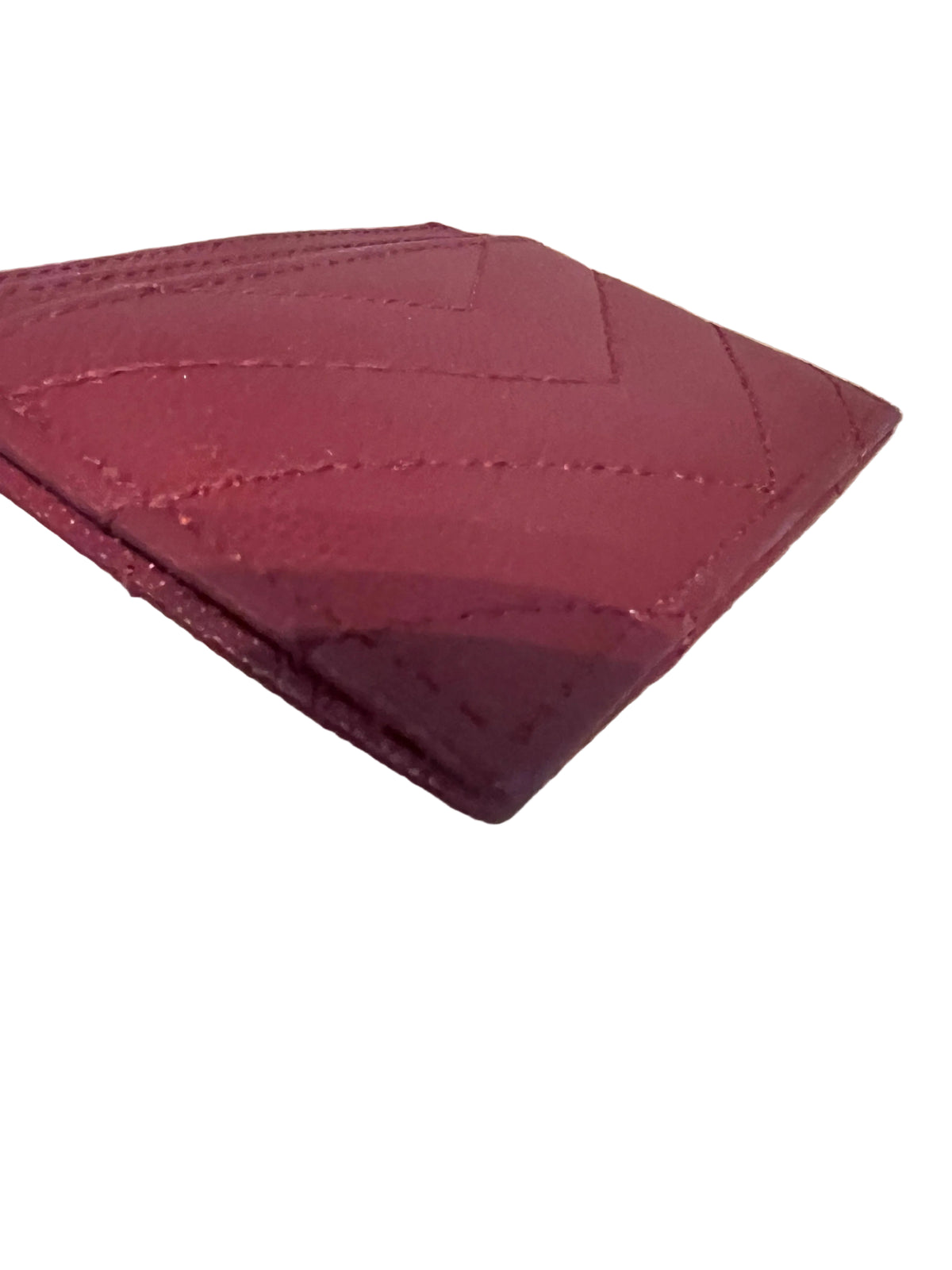 YSL Burgundy Card Holder