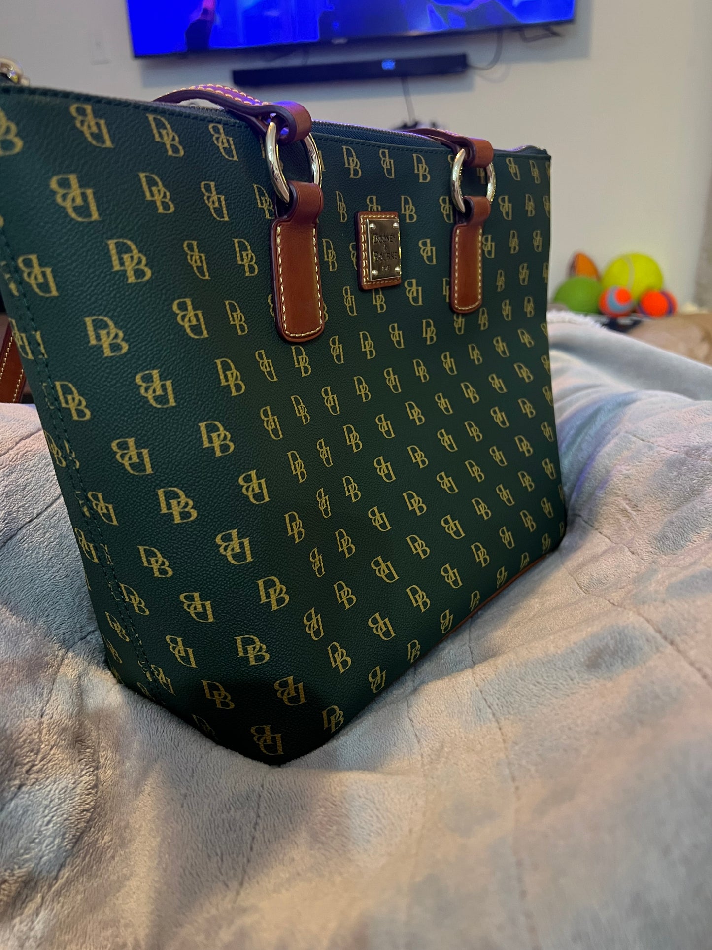 Dooney and Bourke Dark Green Tote