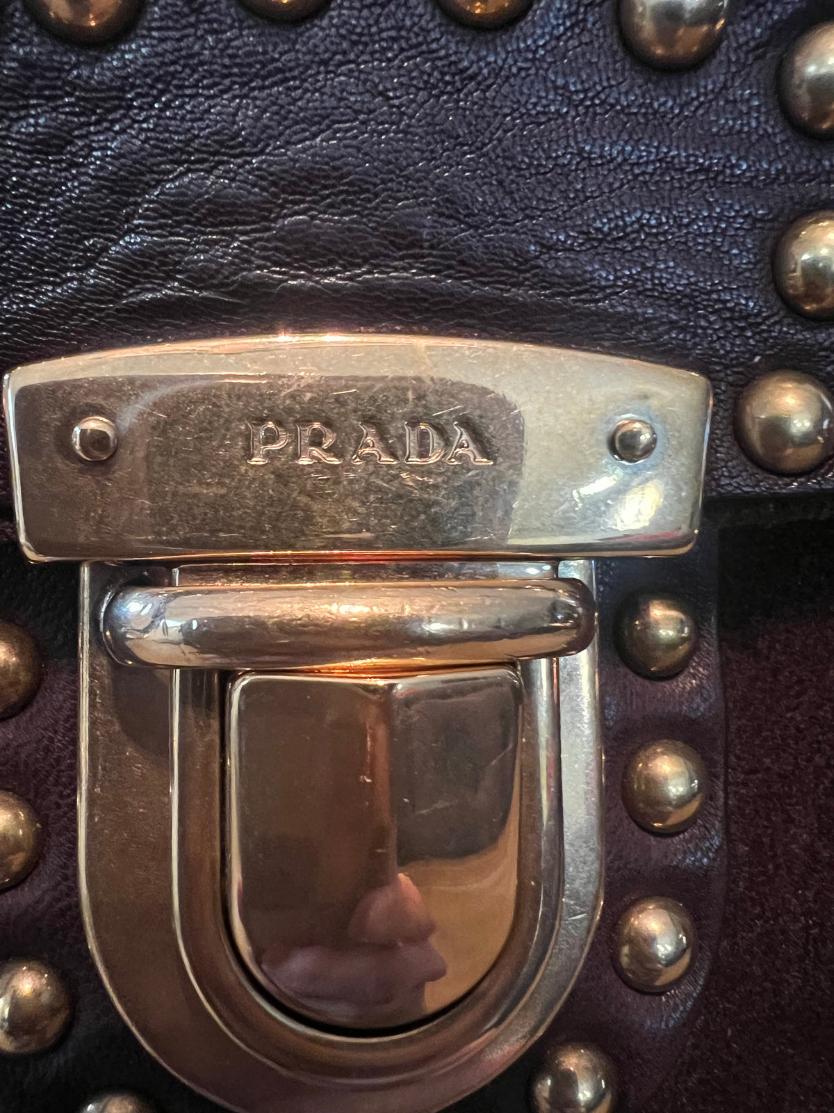 Prada Nappa Aviator Suede Tote