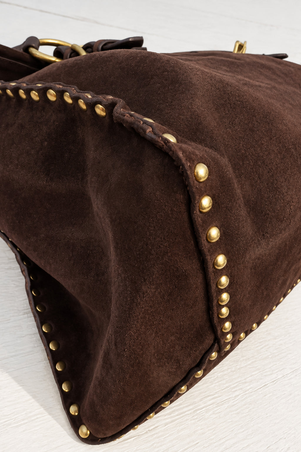 Prada Nappa Aviator Suede Tote