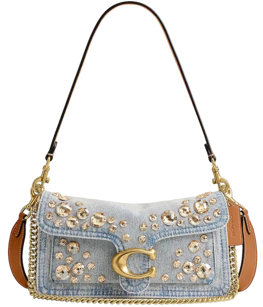 For Sandra Only- Coach Limited Edition Denim Embellished Tabby 26