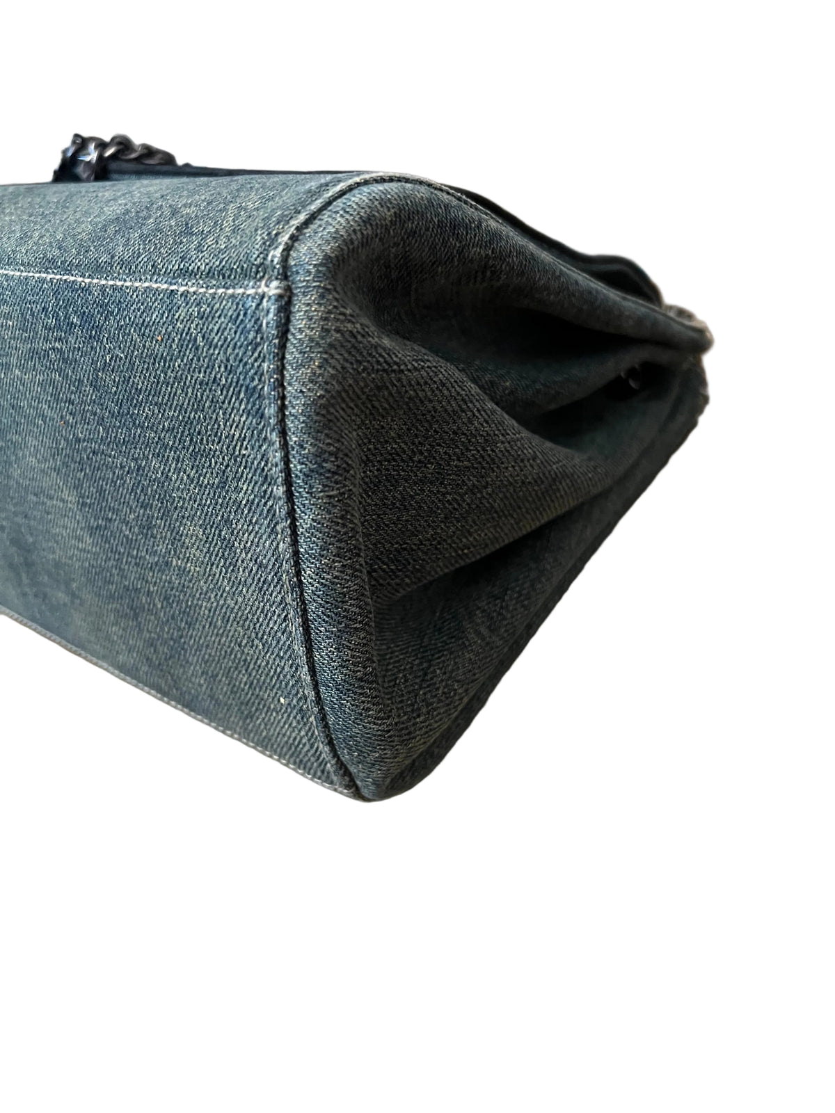 Chanel Denim Chocolate Bar Accordion Flap Bag