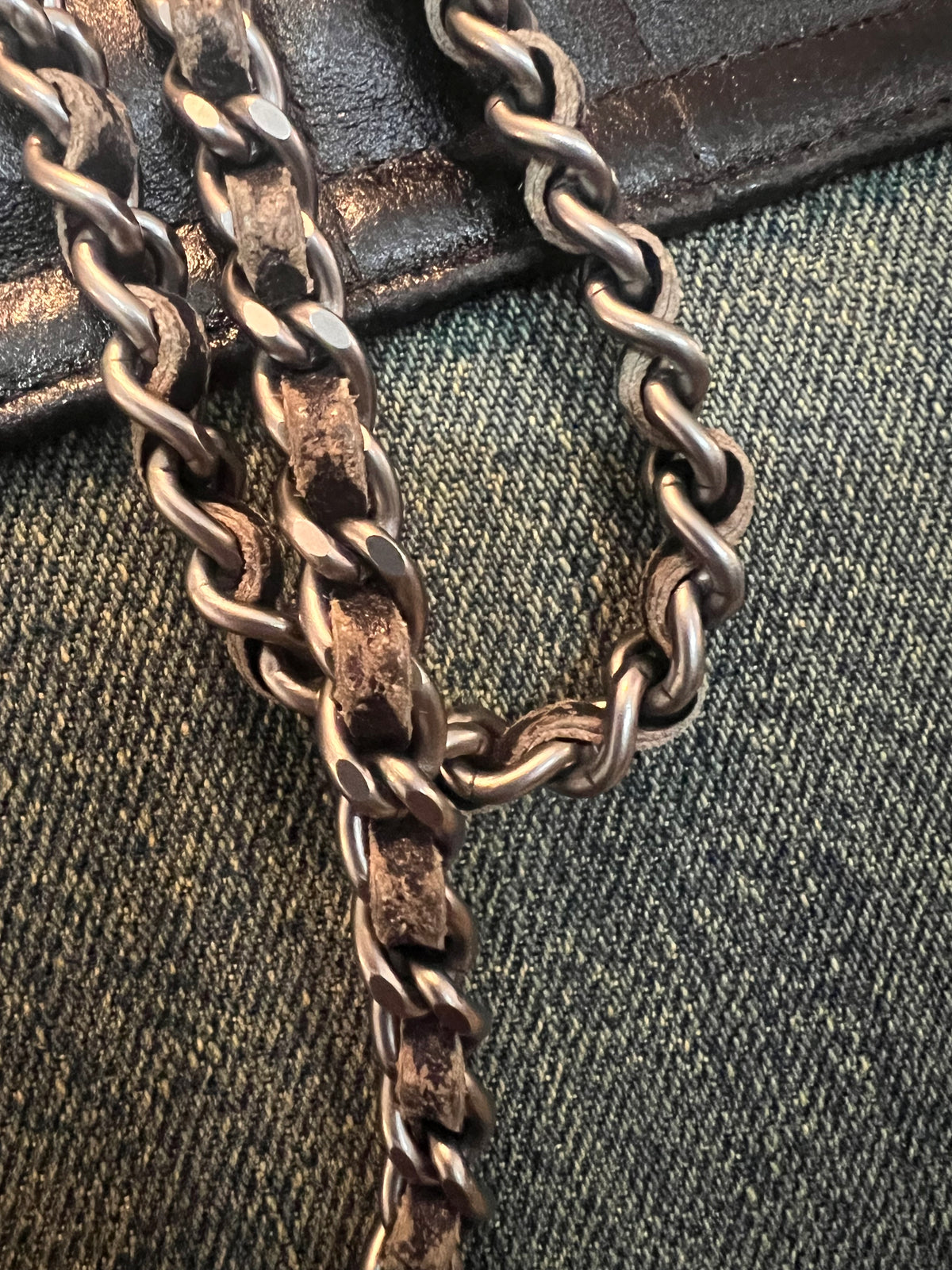 Chanel Denim Chocolate Bar Accordion Flap Bag