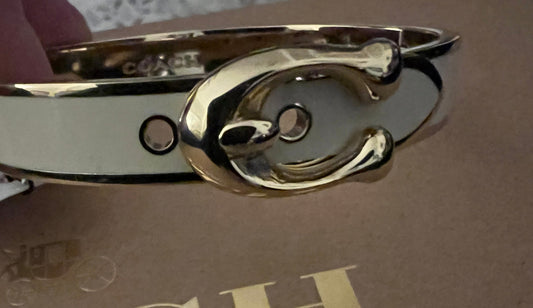 Coach Buckle Enamel Bracelet