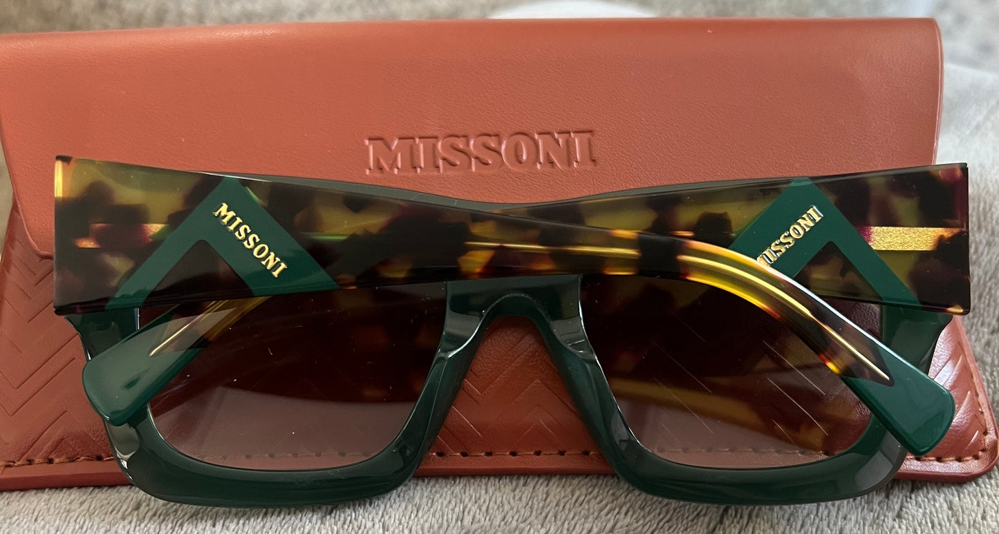 Missoni Green and Tortoise Sunglasses