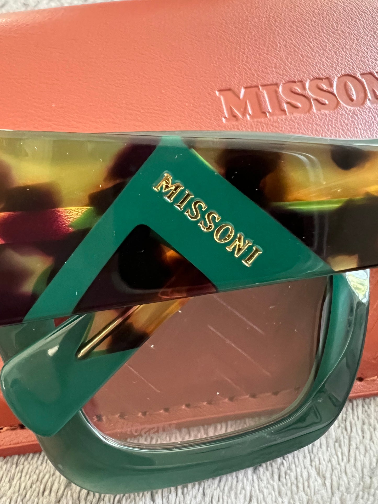Missoni Green and Tortoise Sunglasses