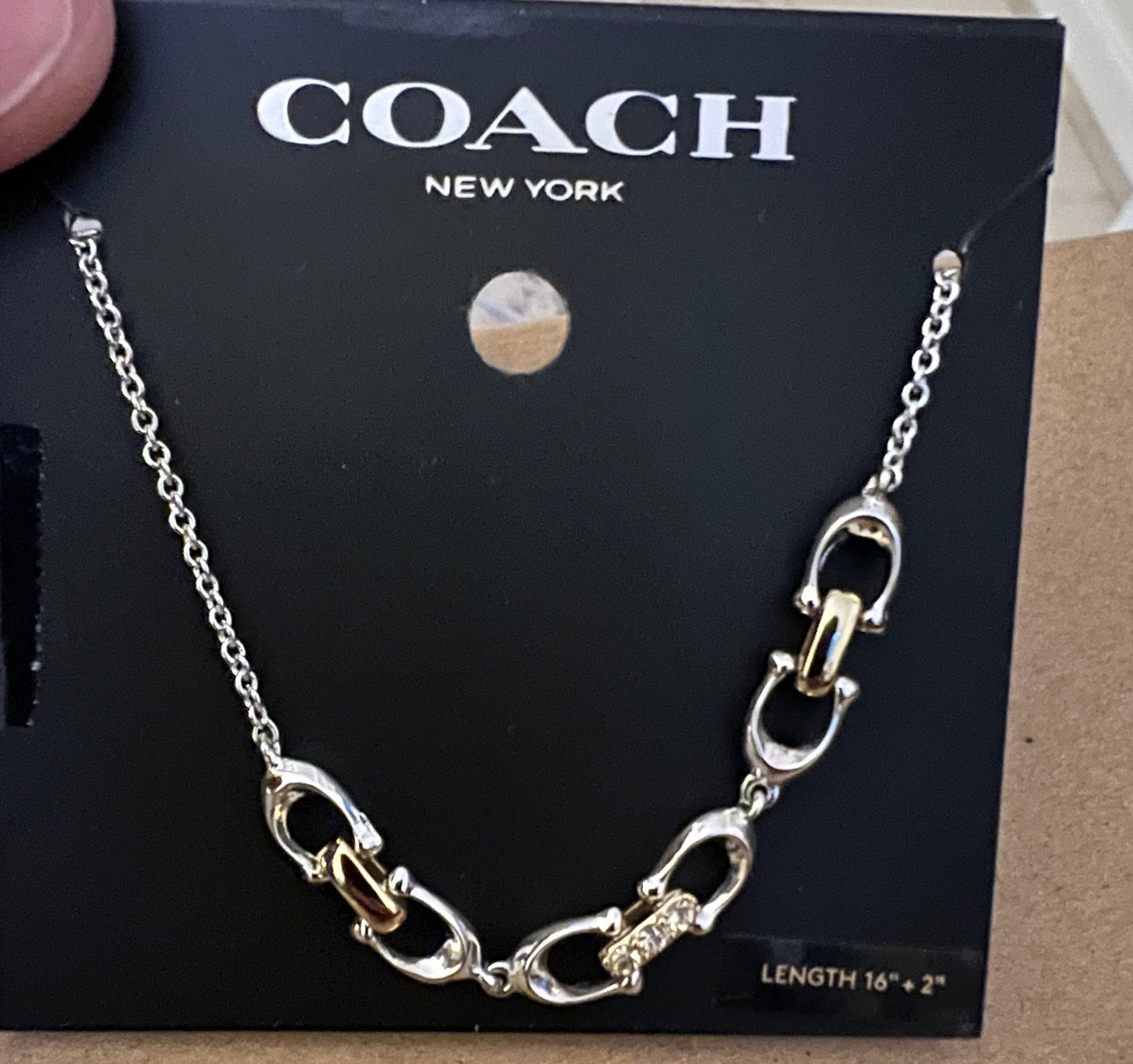 Coach Two Toned C Necklace