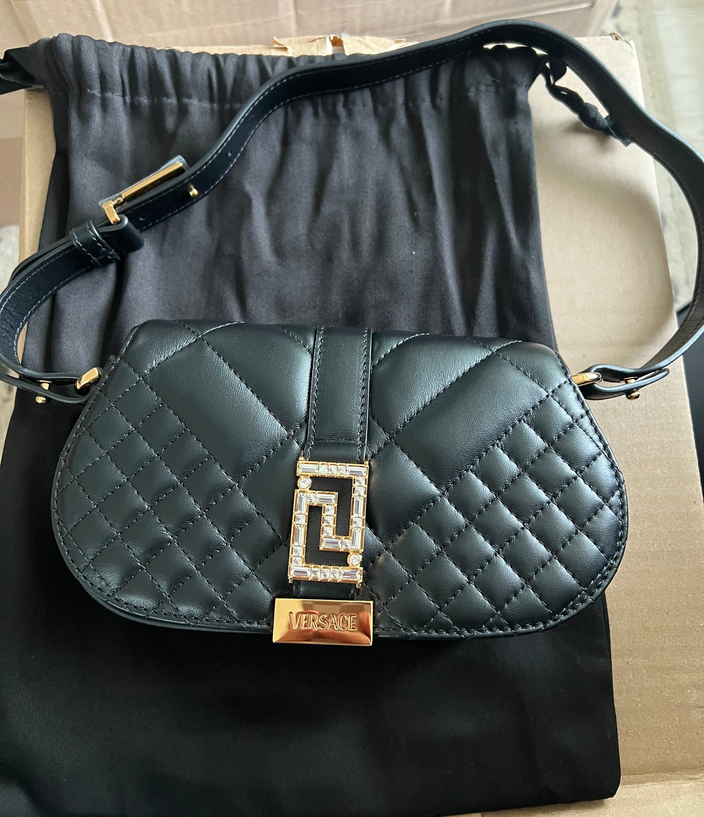 Versace Quilted Greca Mini Bag
