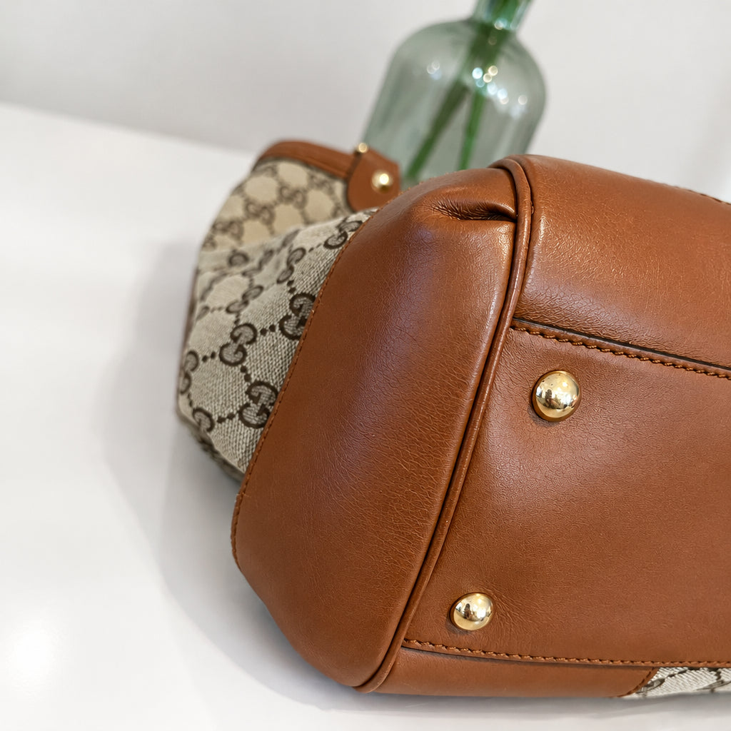 Gucci Monogram Canvas and Leather Tote