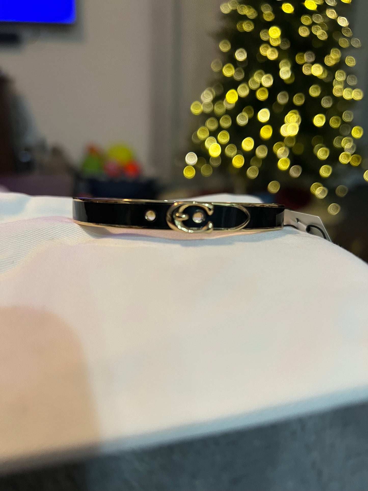 Coach Black Buckle Bangle Small