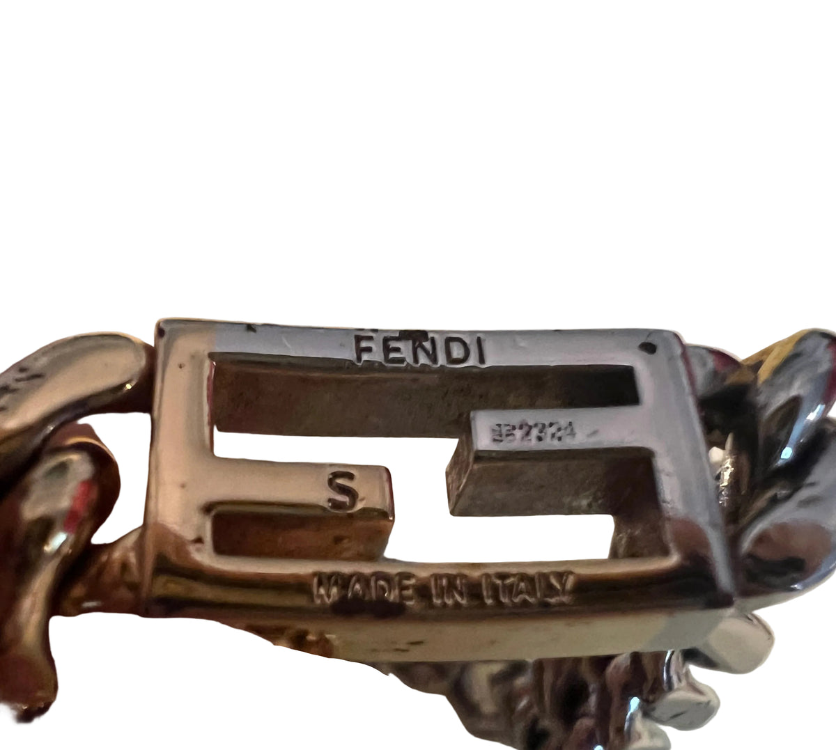 Fendi Two Toned Chain Bracelet
