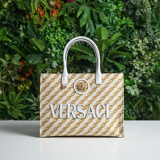 Versace Chain Canvas Tote