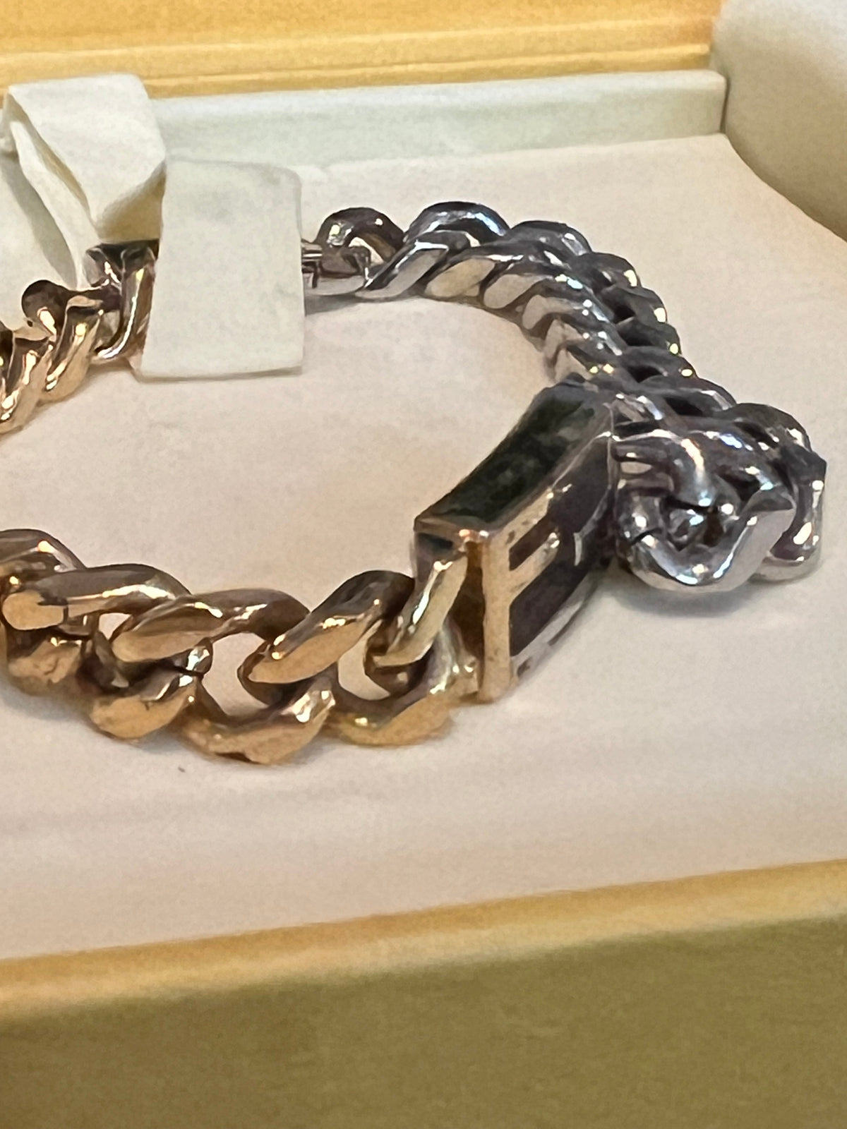 Fendi Two Toned Chain Bracelet