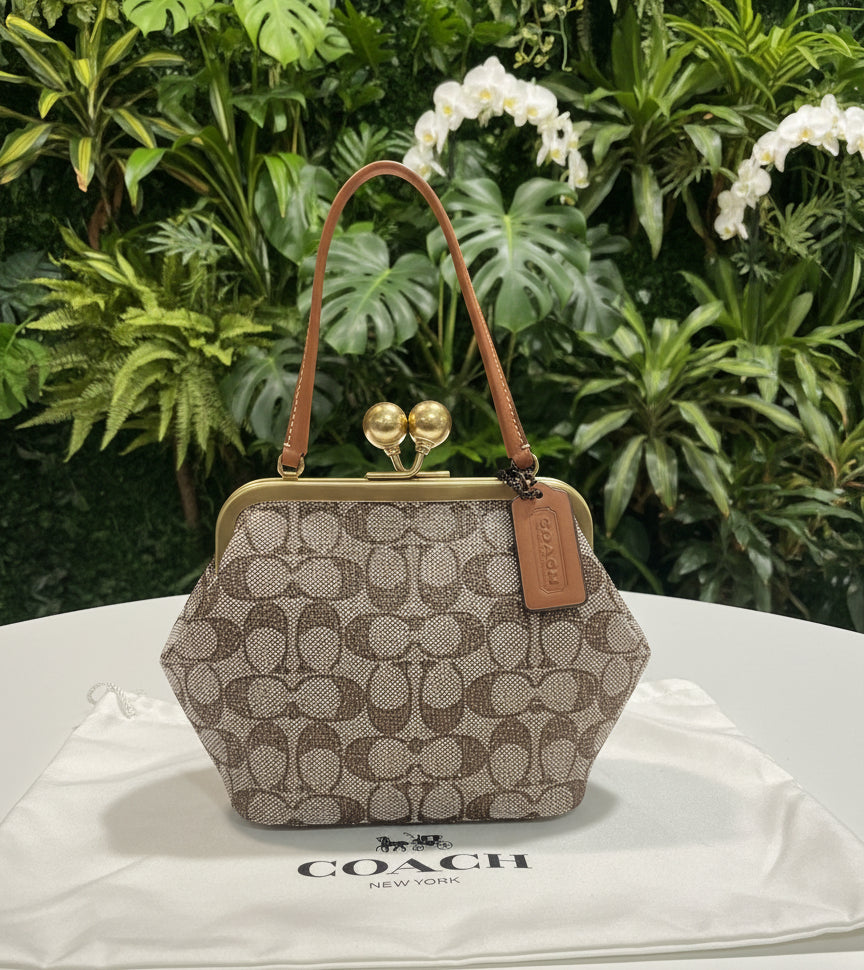 PREVIEW-DROP NEXT TIKTOK LIVE-Coach Crystal Small Kisslock Bag - NEW