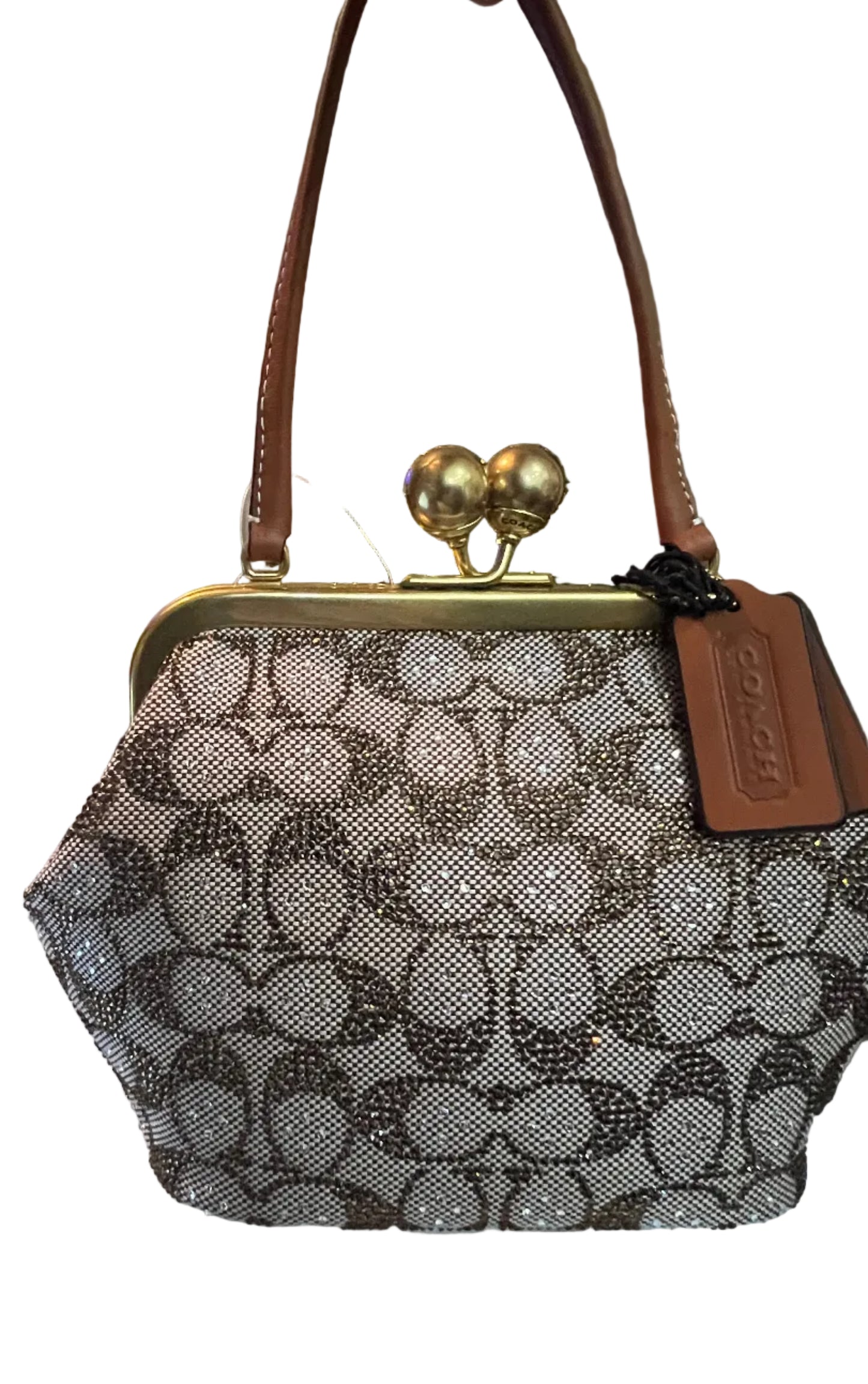 PREVIEW-DROP NEXT TIKTOK LIVE-Coach Crystal Small Kisslock Bag - NEW