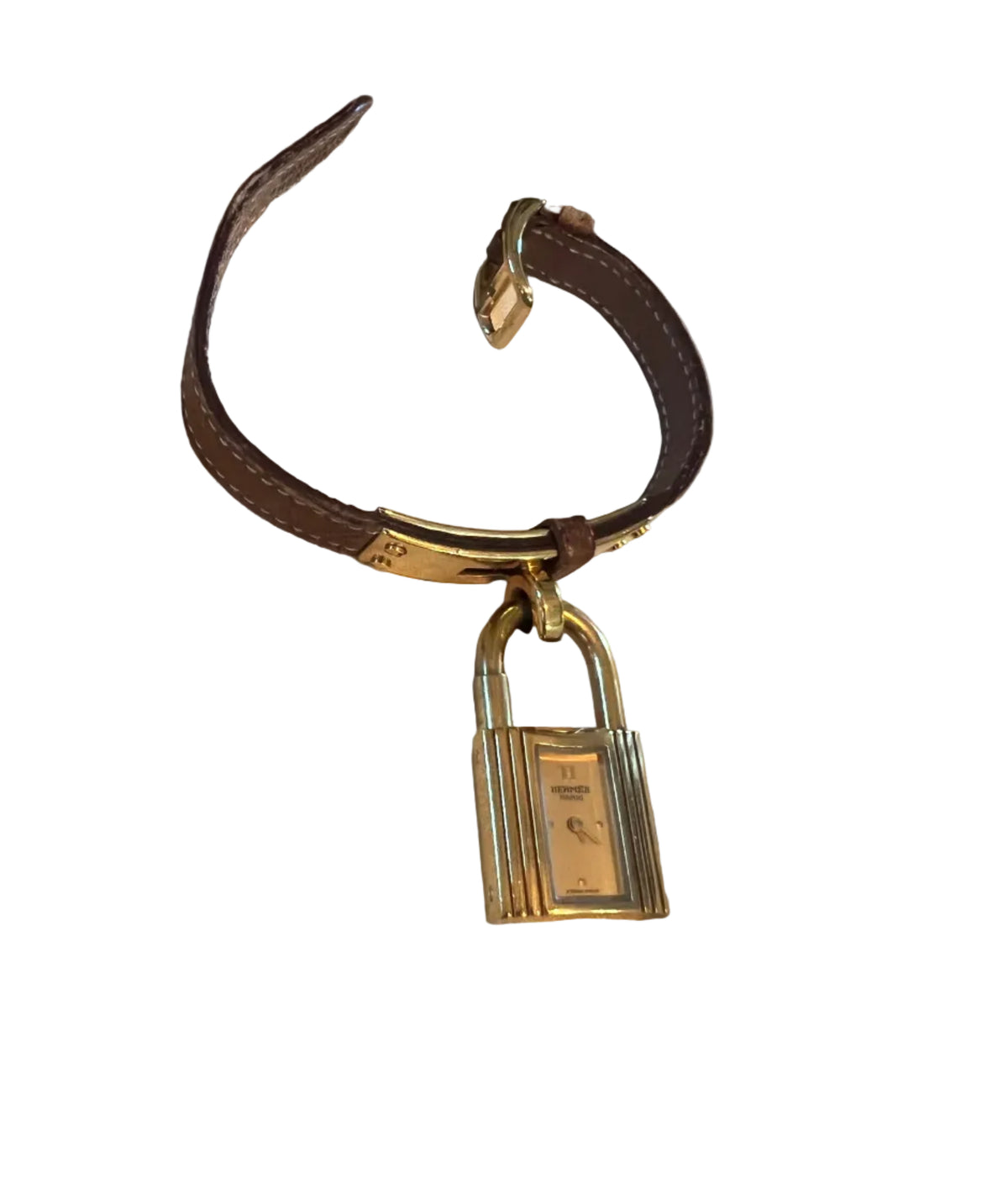 Hermes Vintage Kelly Watch - Brown Leather