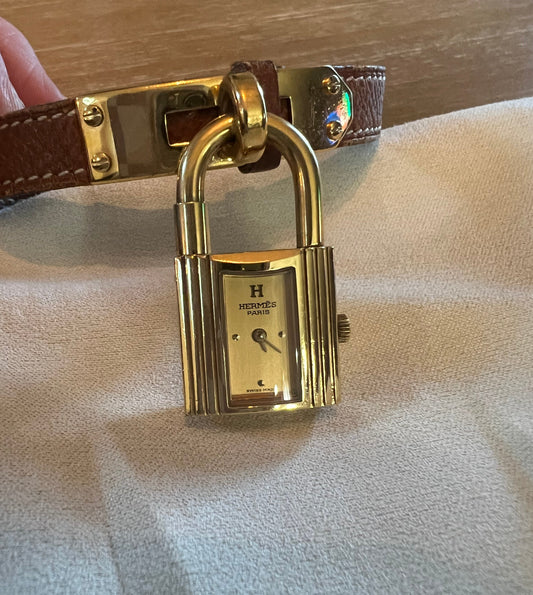 Hermes Vintage Kelly Watch - Brown Leather