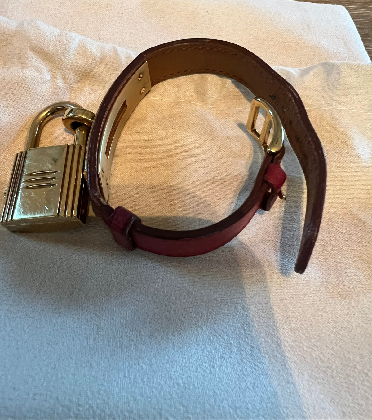 Hermes Vintage Kelly Watch Red