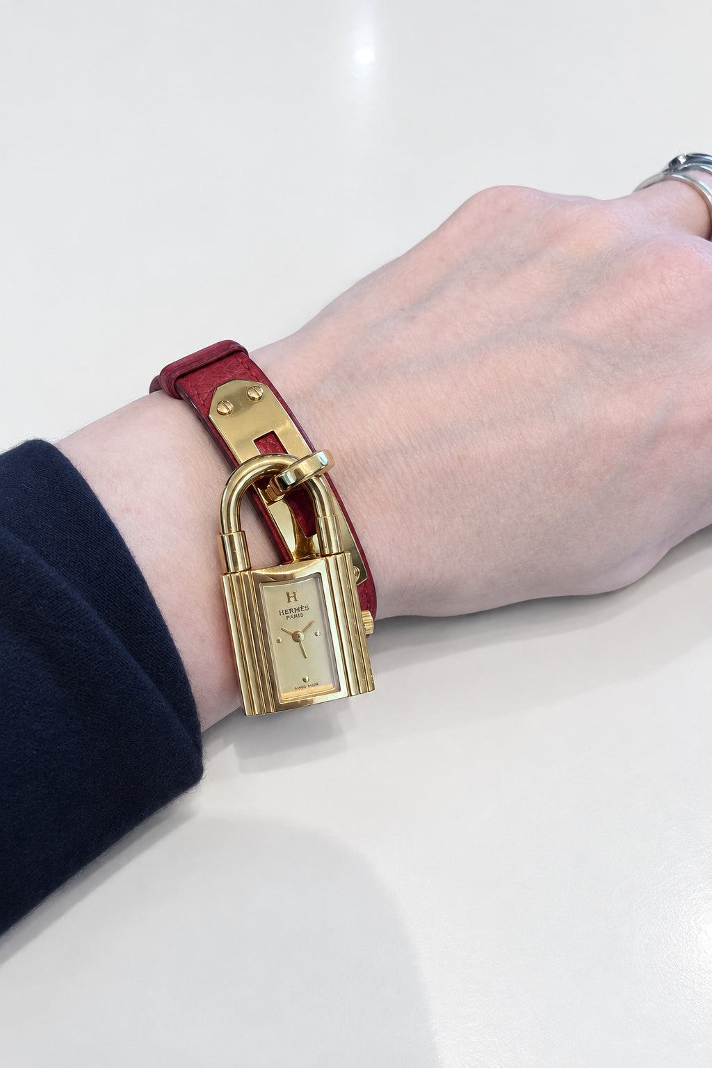 Hermes Vintage Kelly Watch Red