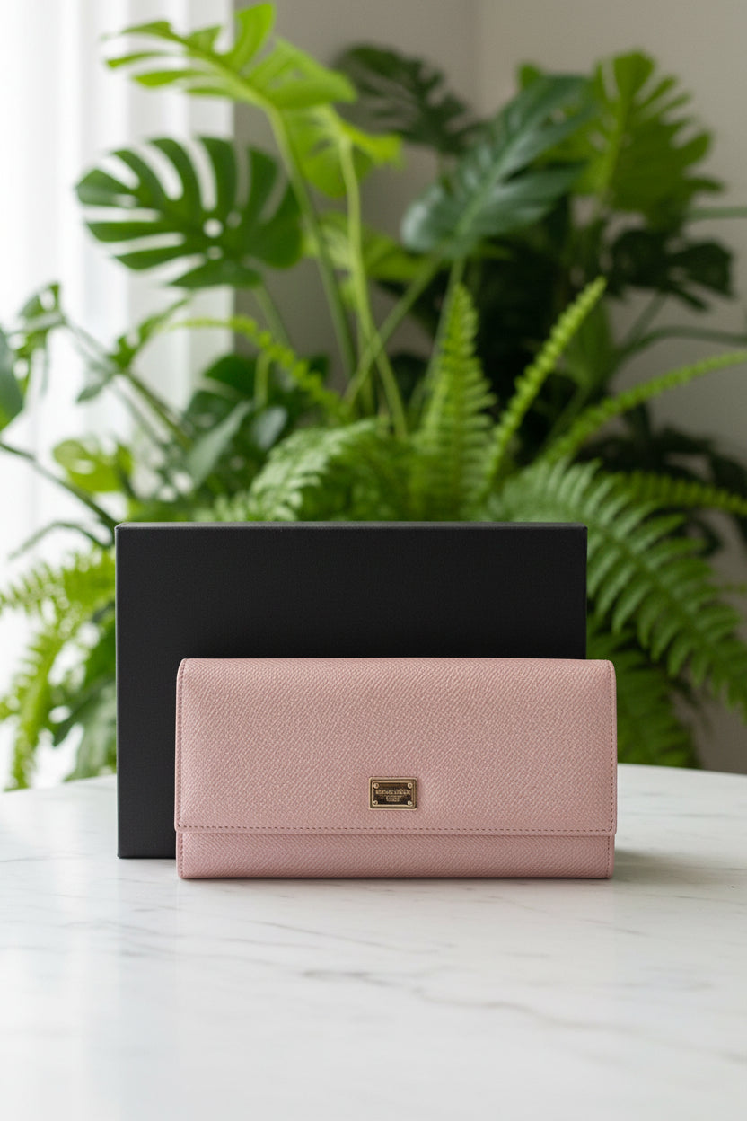 Dolce & Gabbana Pink Leather Wallet