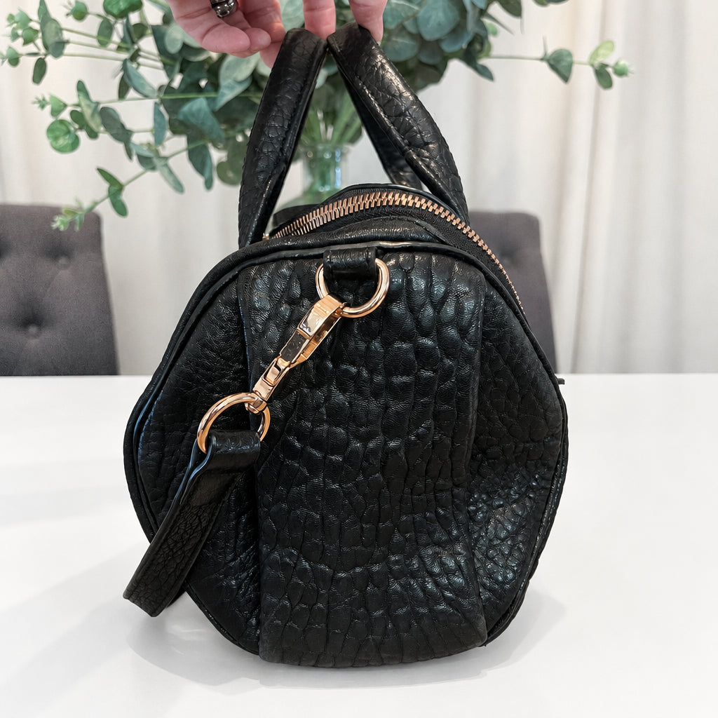 Alexander Wang Rose Gold Rocco Satchel w/ wristlet